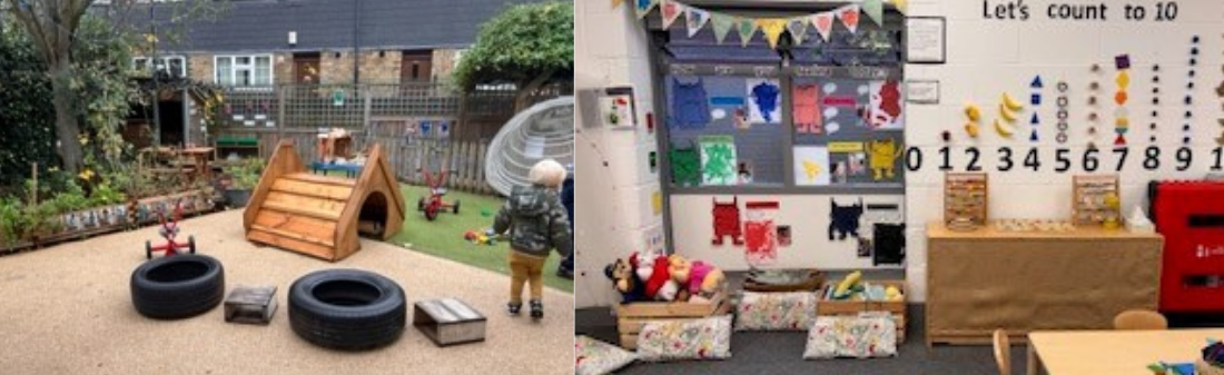 composite image of children playing at Goodinge Early Years Centre